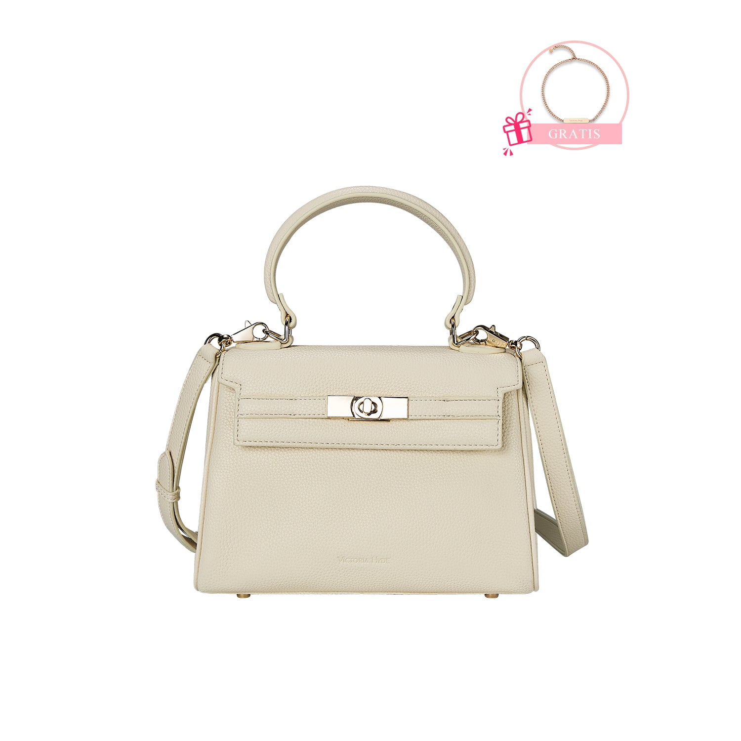 Victoria Small Damenhandtasche in Beige