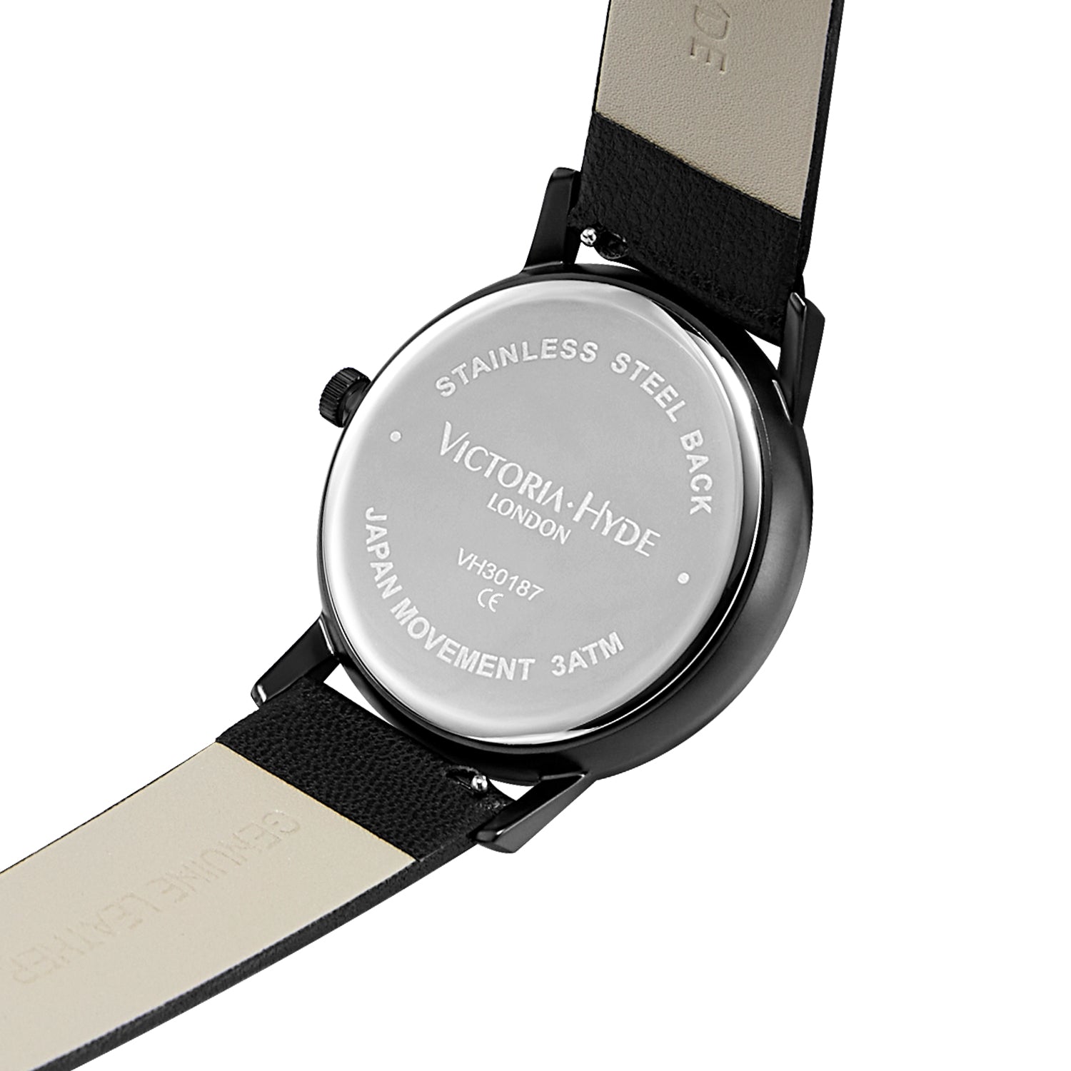 ORTON Series Men's Watches Environmentally Friendly Apple Leather Strap- Black
