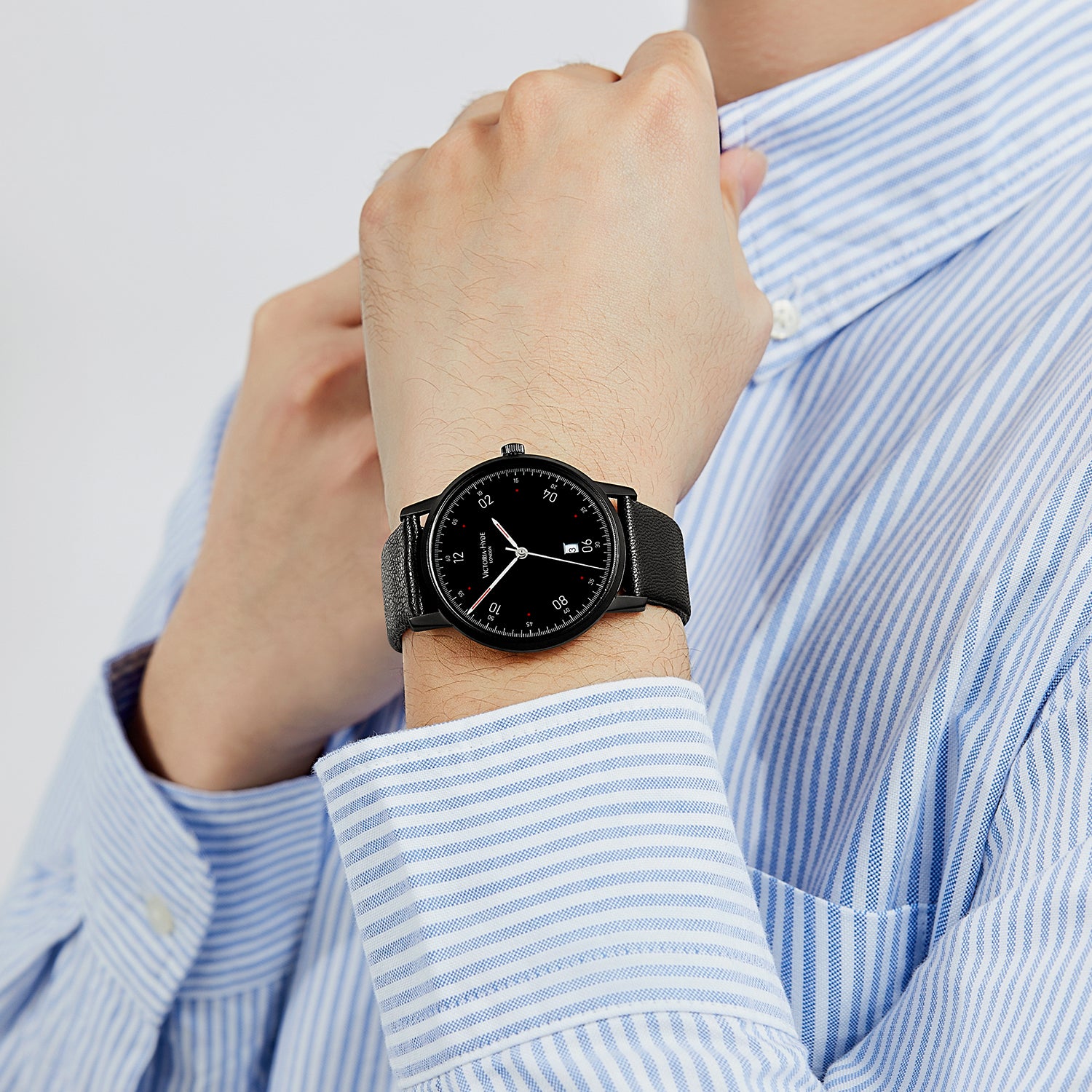 ORTON Series Men's Watches Environmentally Friendly Apple Leather Strap- Black
