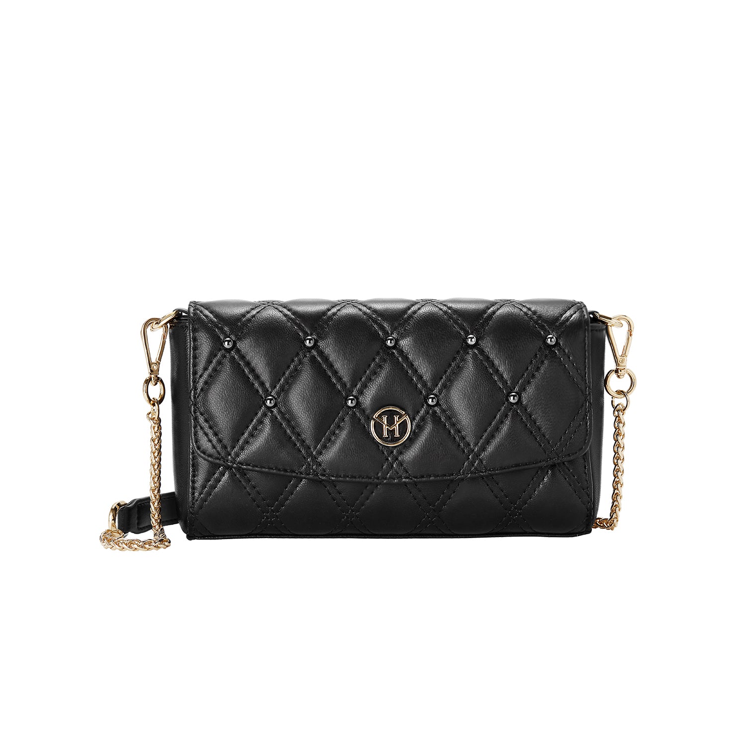 Handbag Pearl Quilted in Black Victoria Hyde London