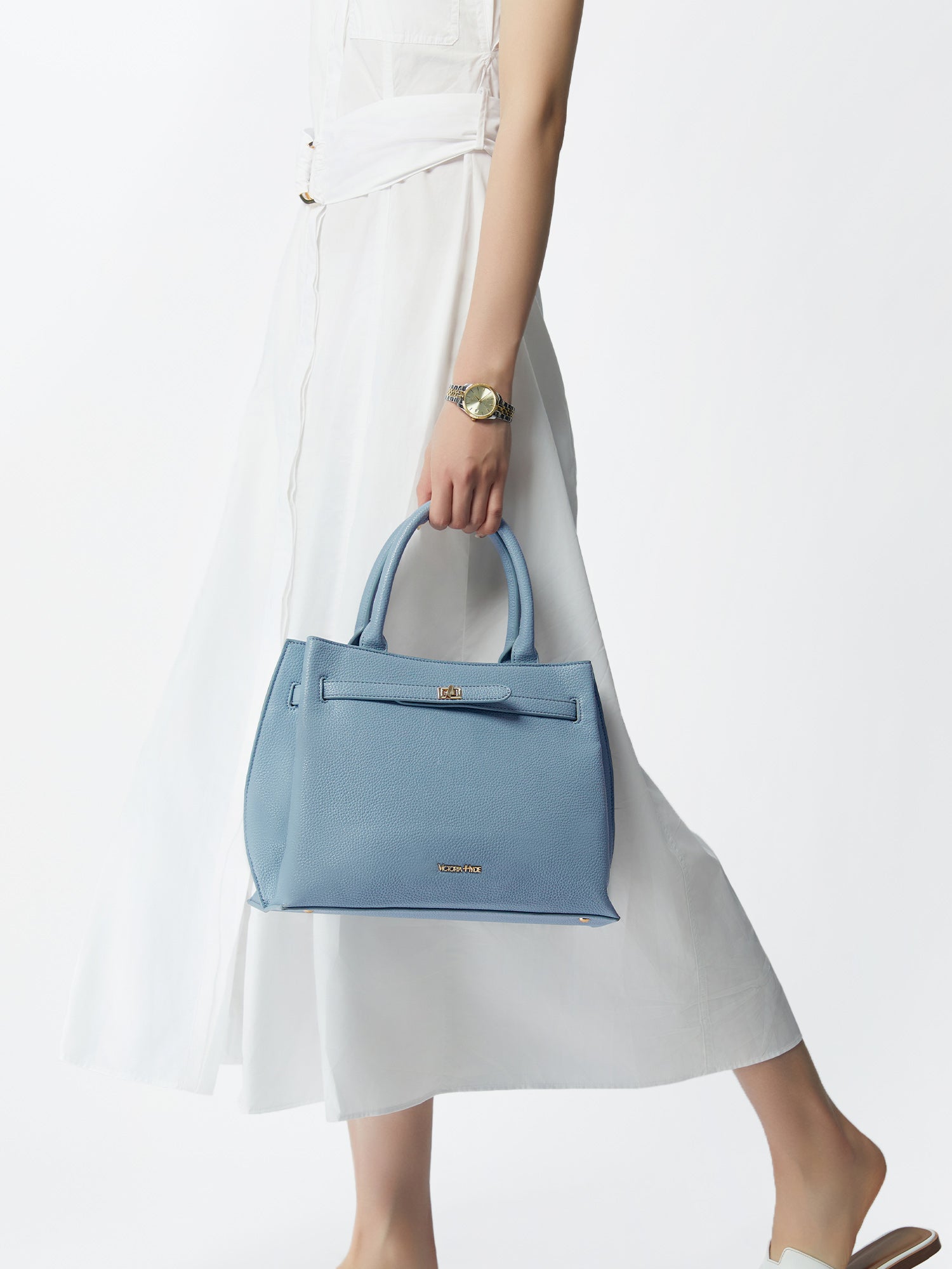Lambeth handbag in Blue – Victoria Hyde London