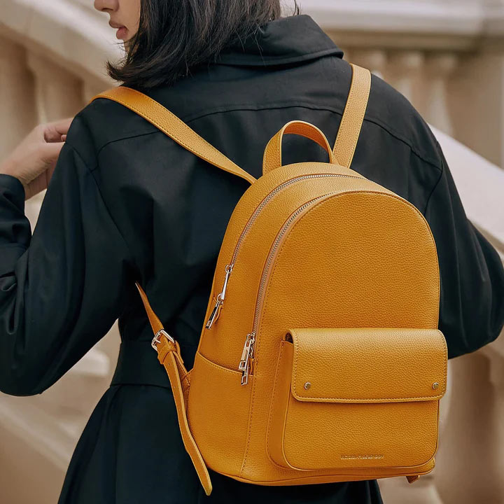 Mustard store backpack purse