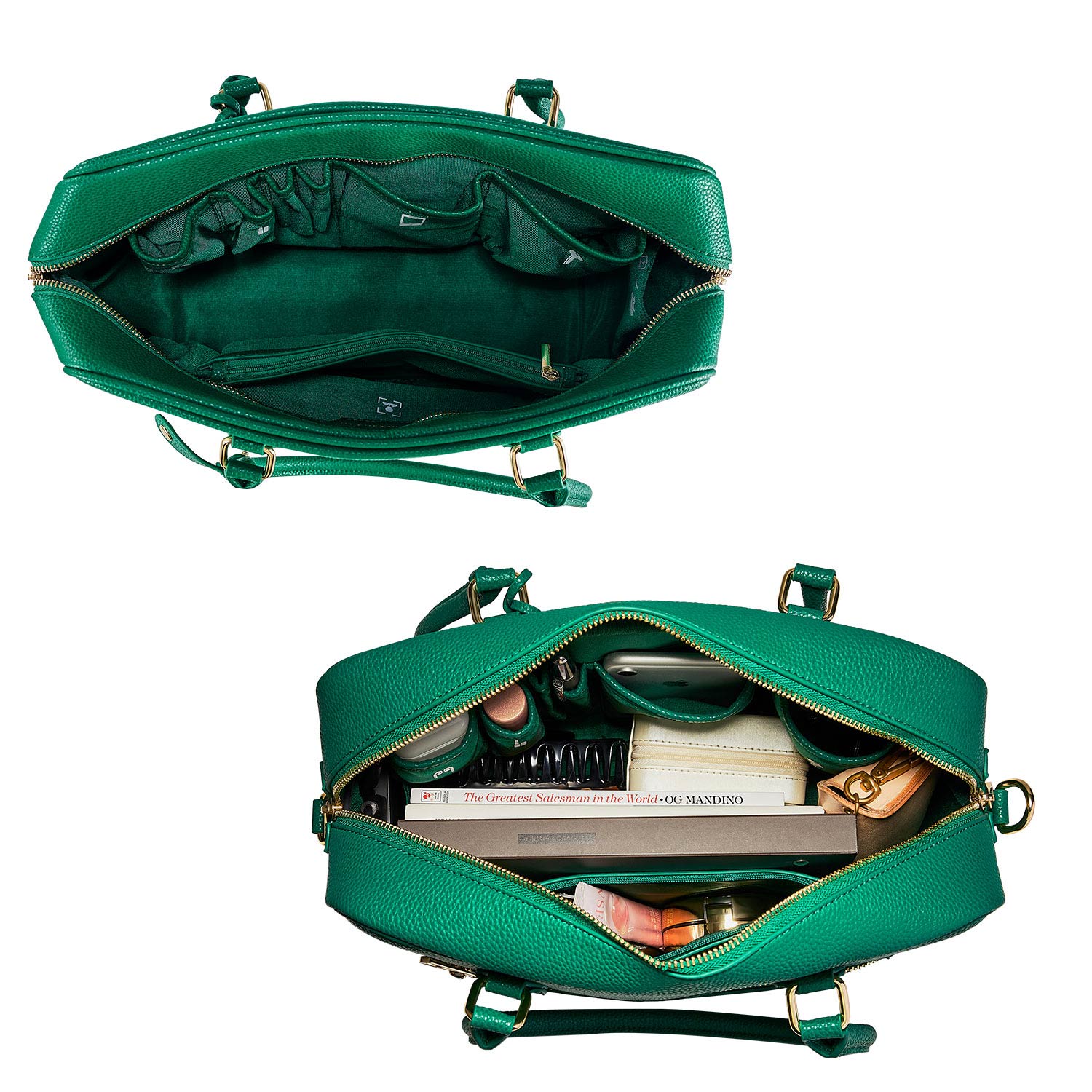 Business & notebook handbag Margaret large green