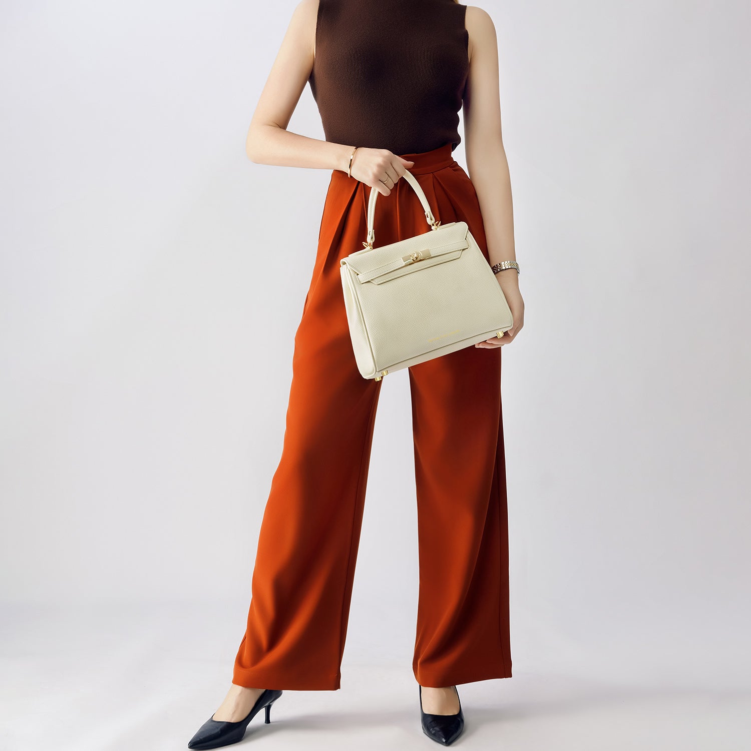 Handtasche Victoria in Mondschein weiß