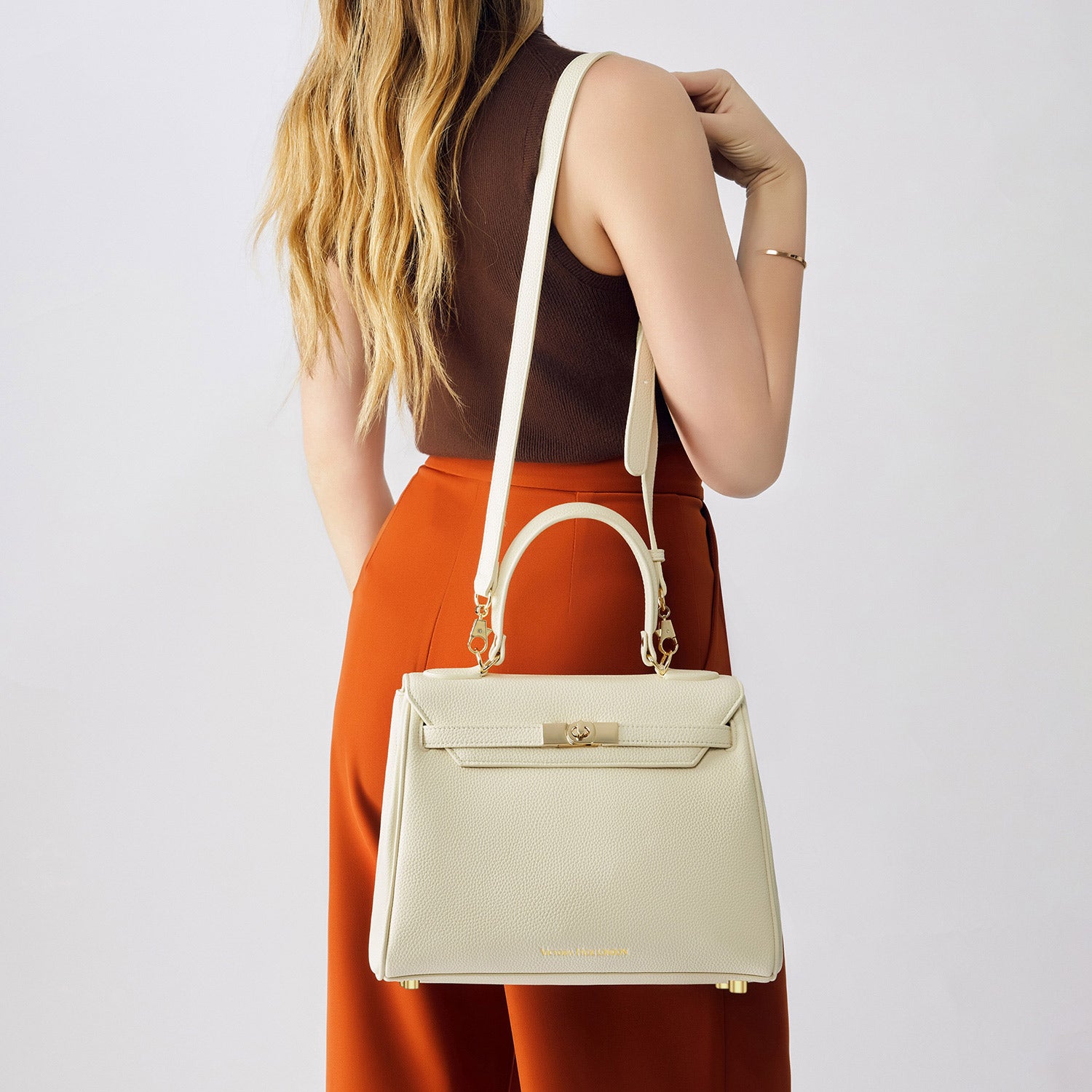 Handtasche Victoria in Mondschein weiß