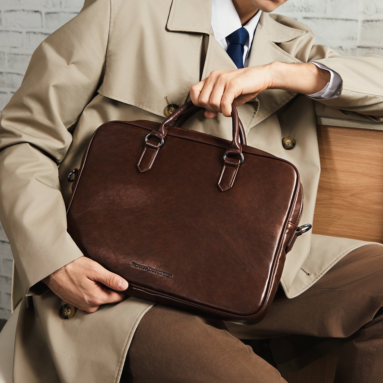 Business Bag Daniel in Dark Brown
