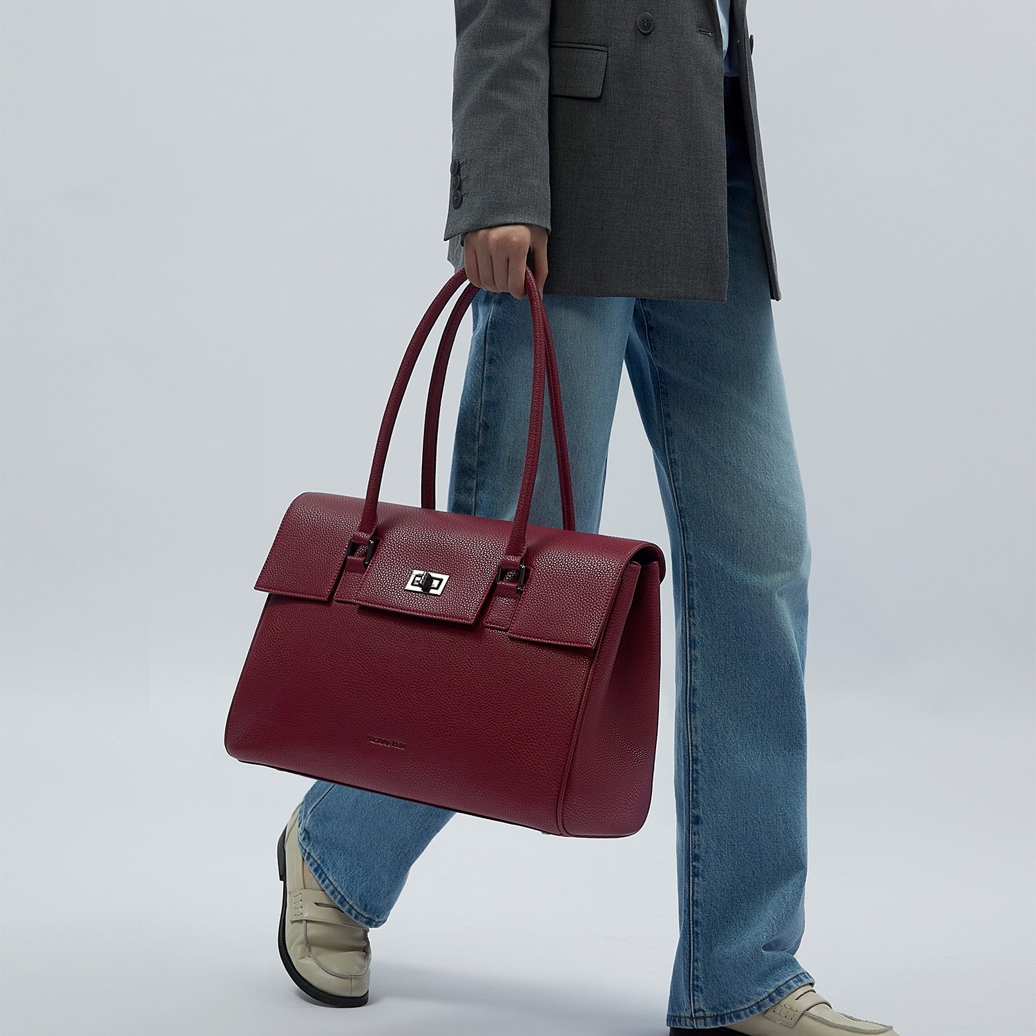 Business & Laptop Handtasche Jolene groß Weinrot