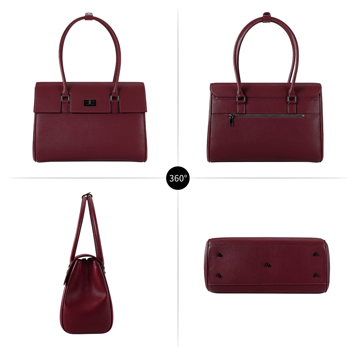 Business & Laptop Handtasche Jolene groß Weinrot