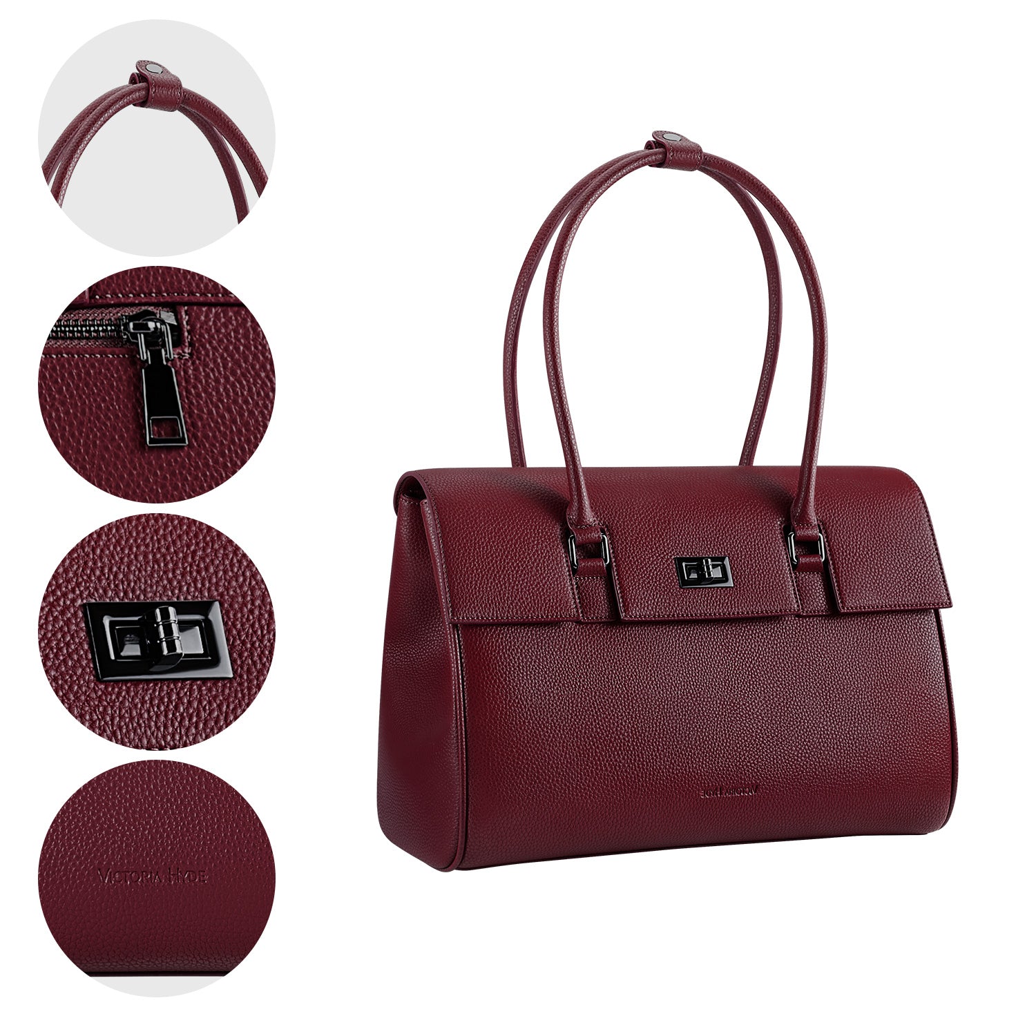 Business & Laptop Handtasche Jolene groß Weinrot