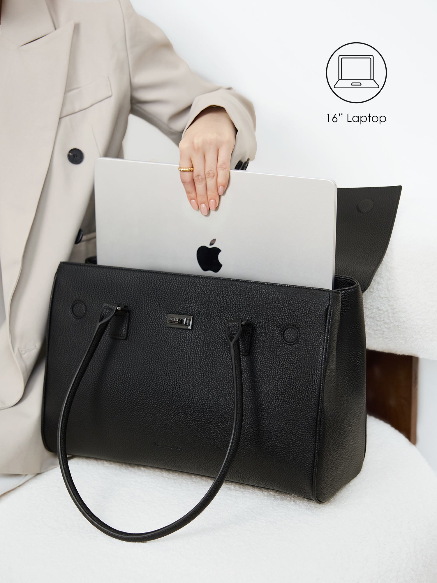 Business Laptop Tasche Jolene groß schwarz | Für Laptops bis 16