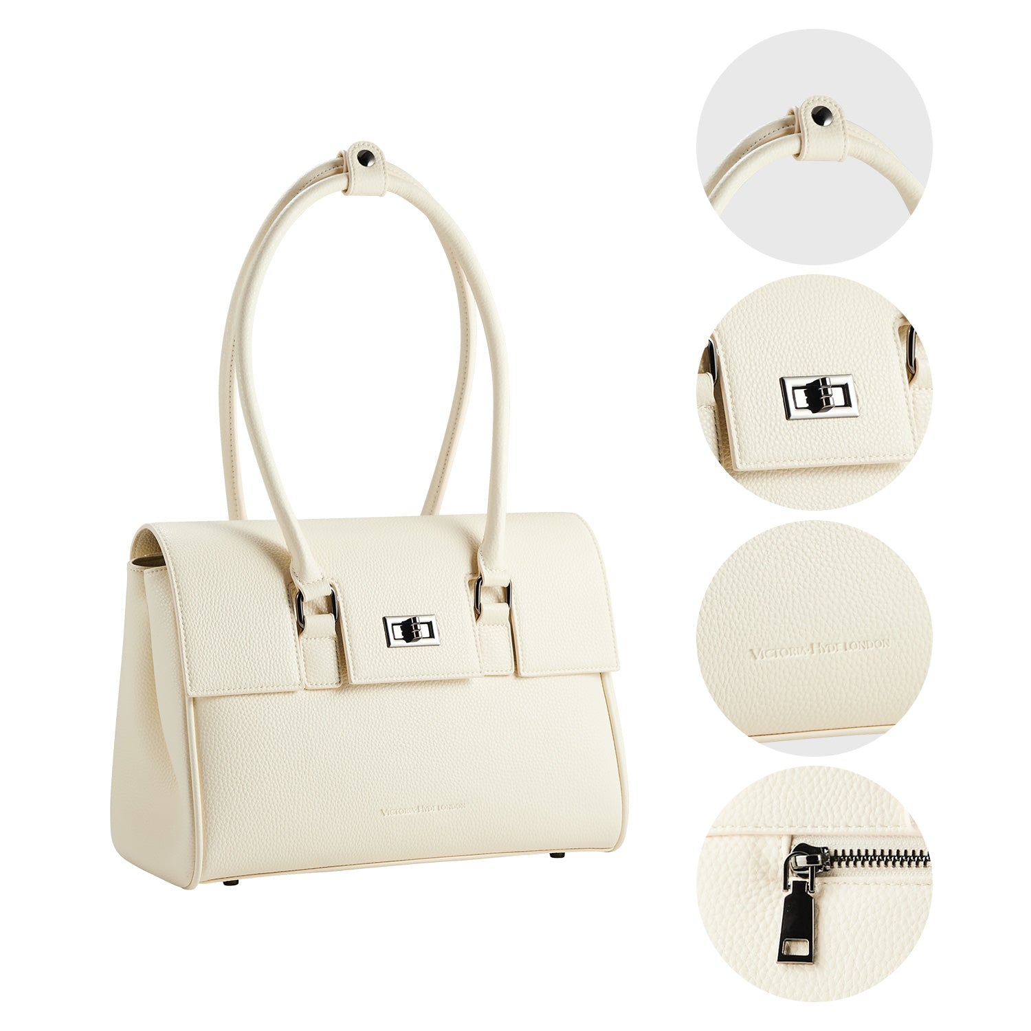 Business & notebook handbag Jolene small white