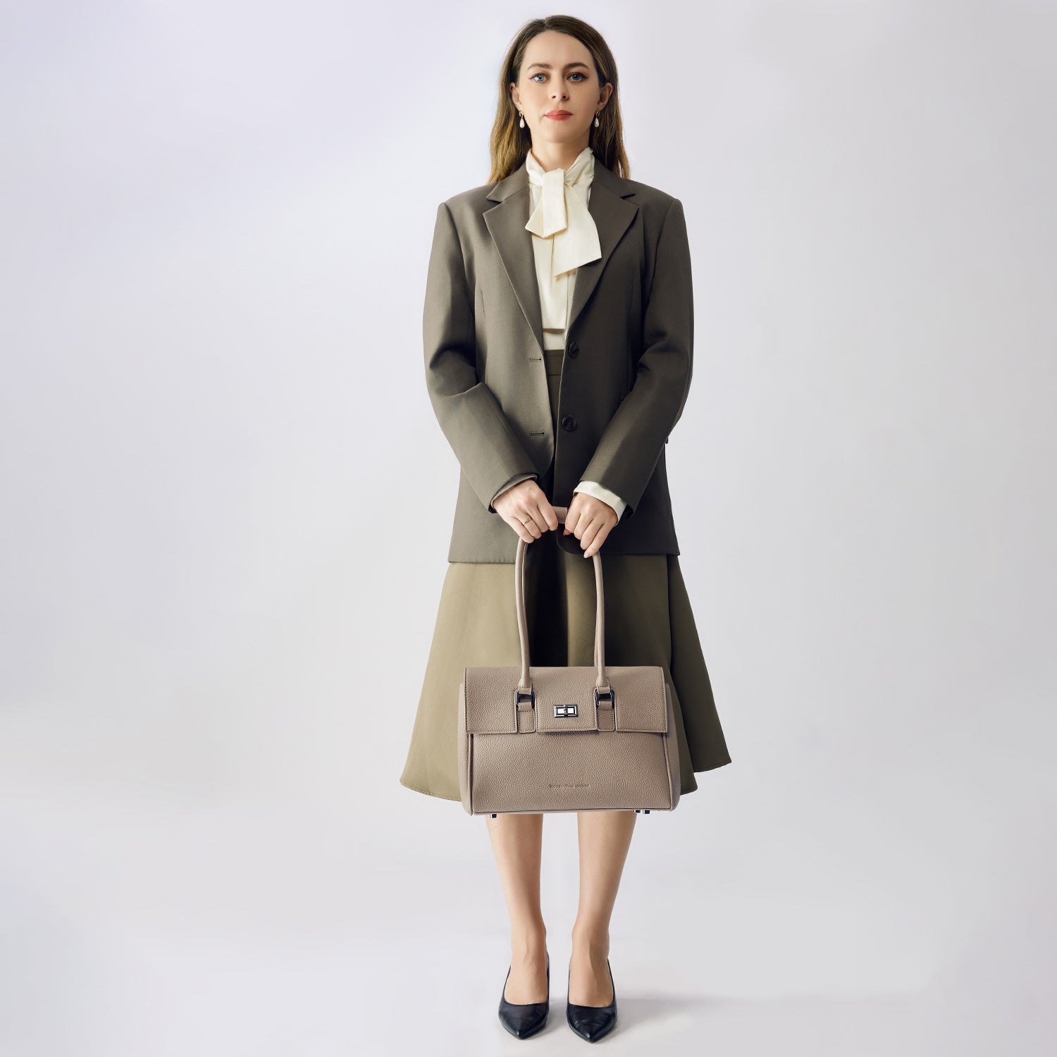 Business & Laptop Handtasche Jolene klein beige