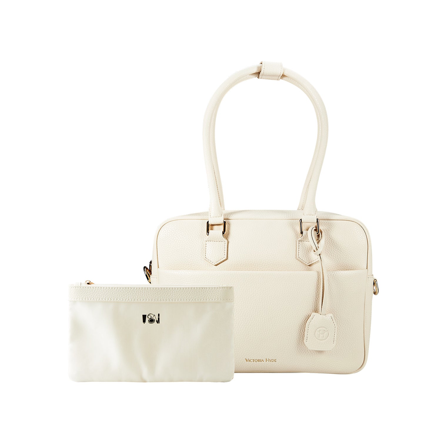 Business & notebook handbag Margaret small moon-white