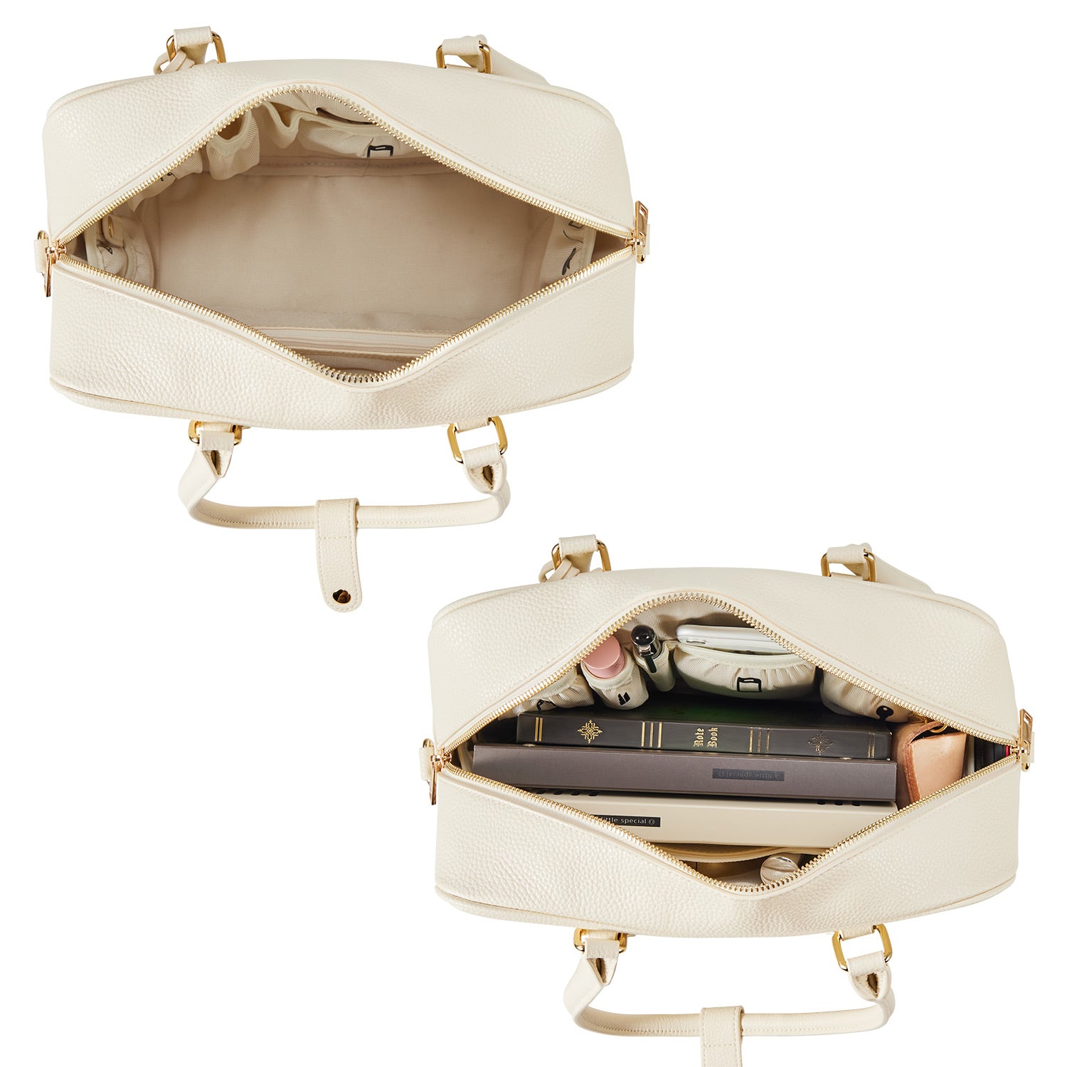 Business bag Margaret Small in Moon White