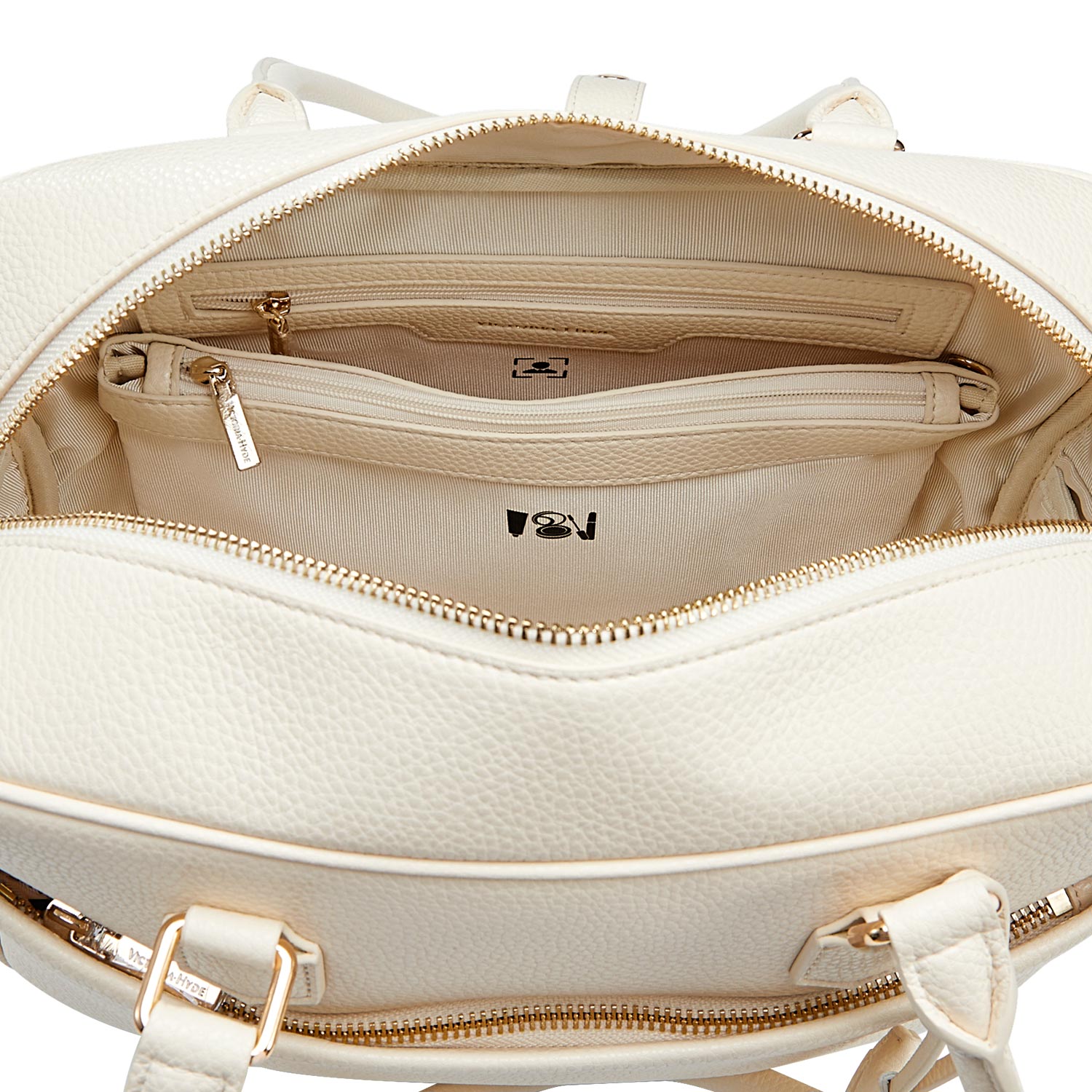 Business & notebook handbag Margaret small moon-white