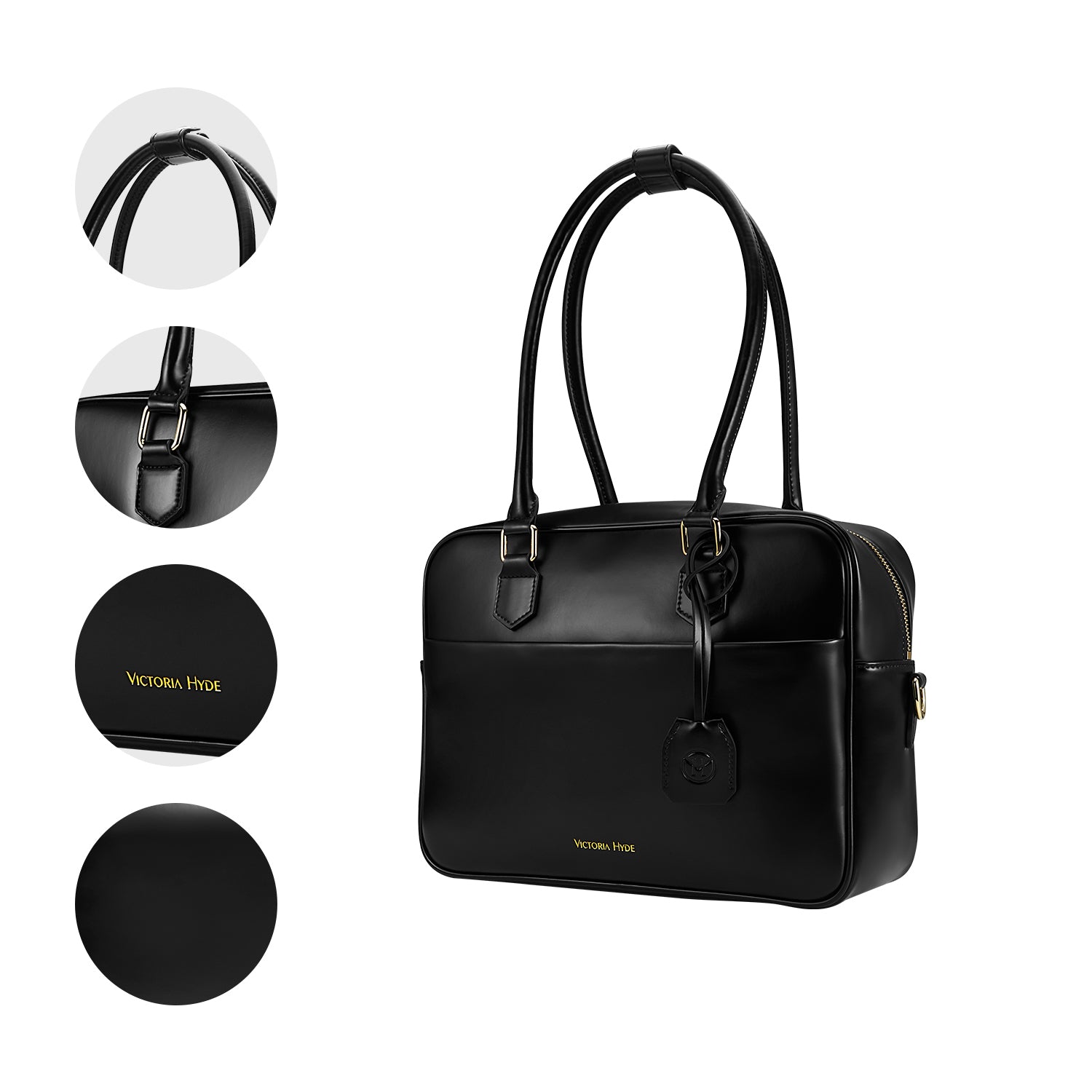 Business & notebook handbag Margaret small black