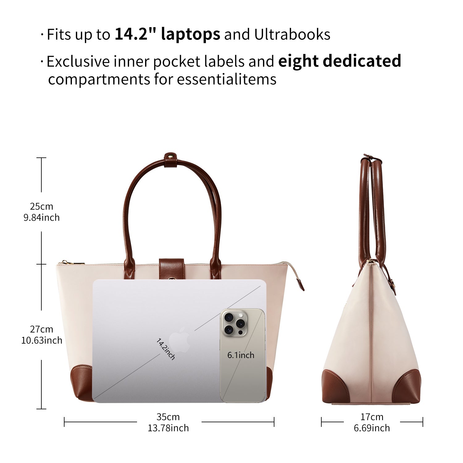 Handtasche Eva in Helle Aprikose