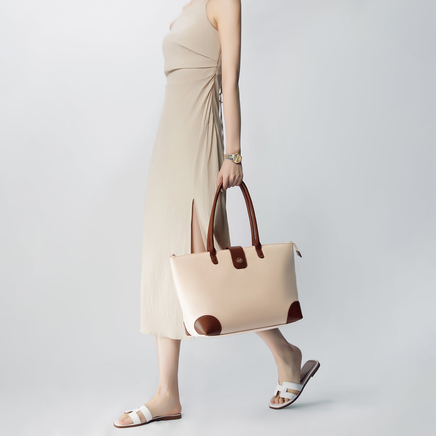 Handtasche Eva in Helle Aprikose