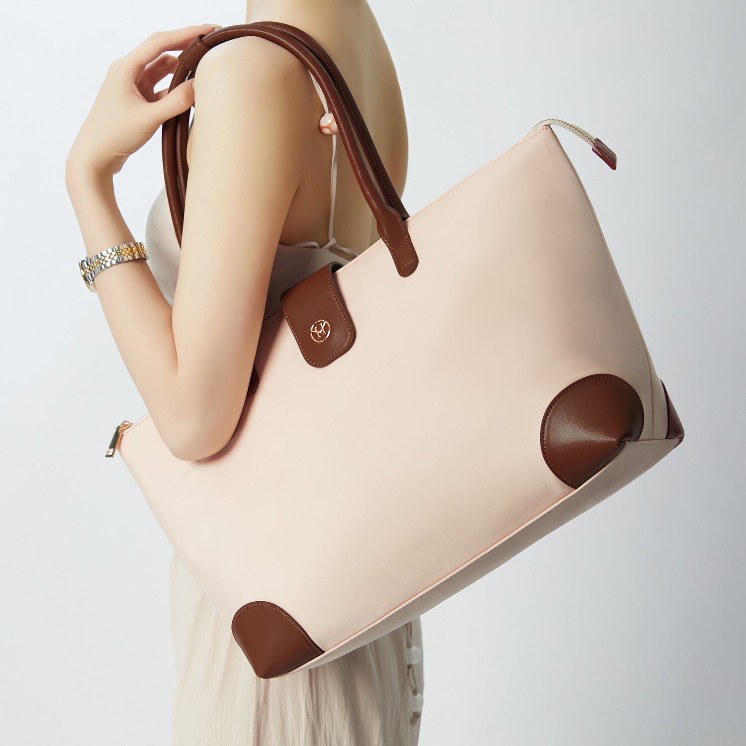Handtasche Eva in Helle Aprikose