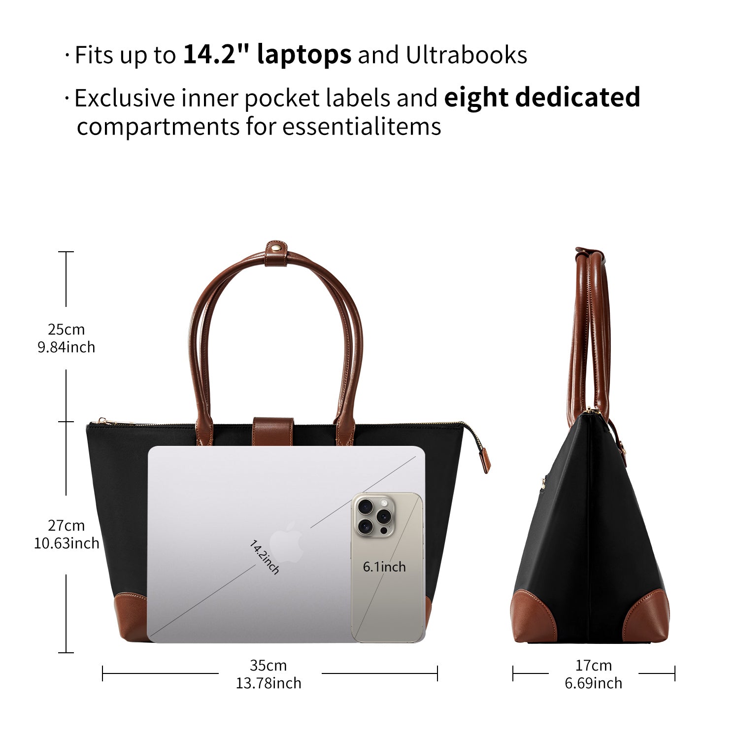 Handtasche Eva in Schwarz