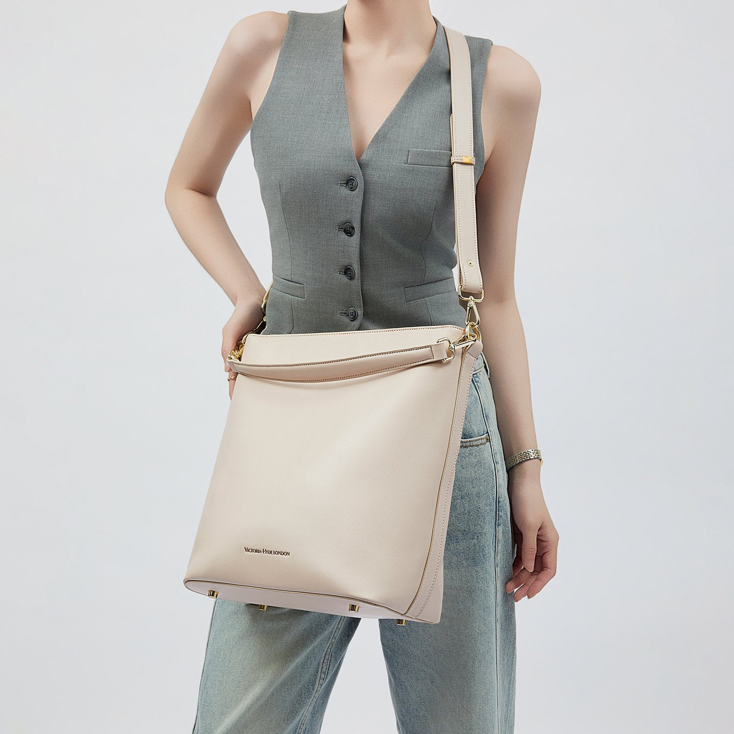 Business & notebook handbag Kloey moon-white