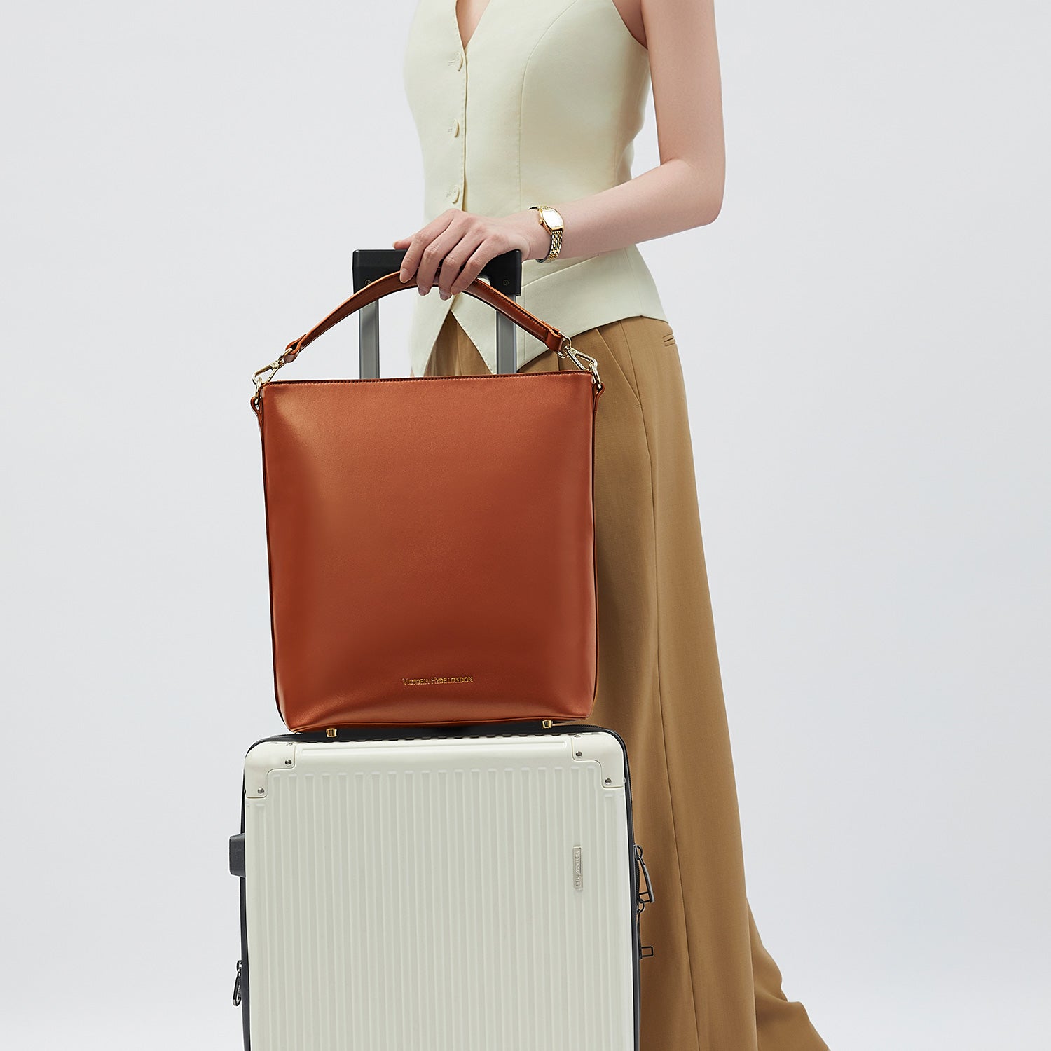 Business bag Kloey in reddish brown