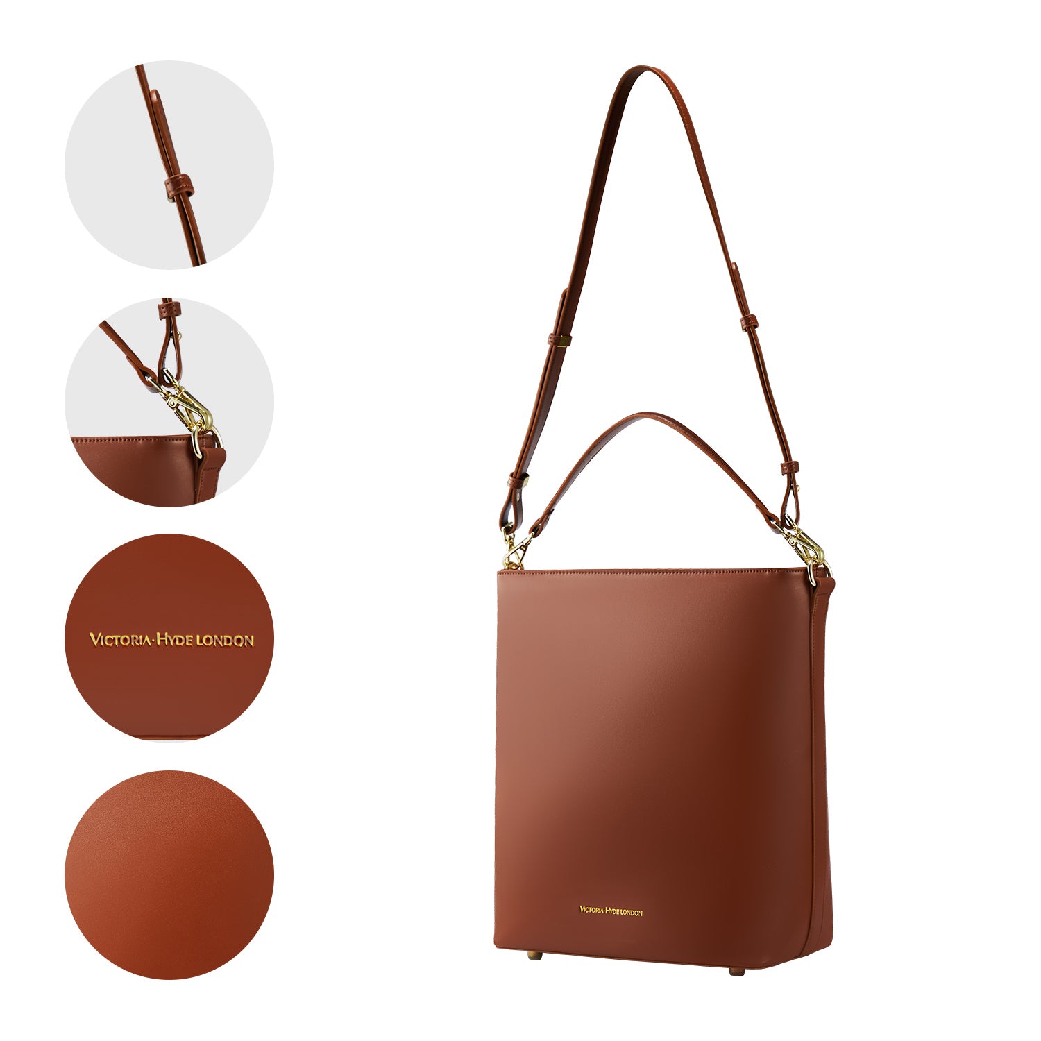 Business bag Kloey in reddish brown