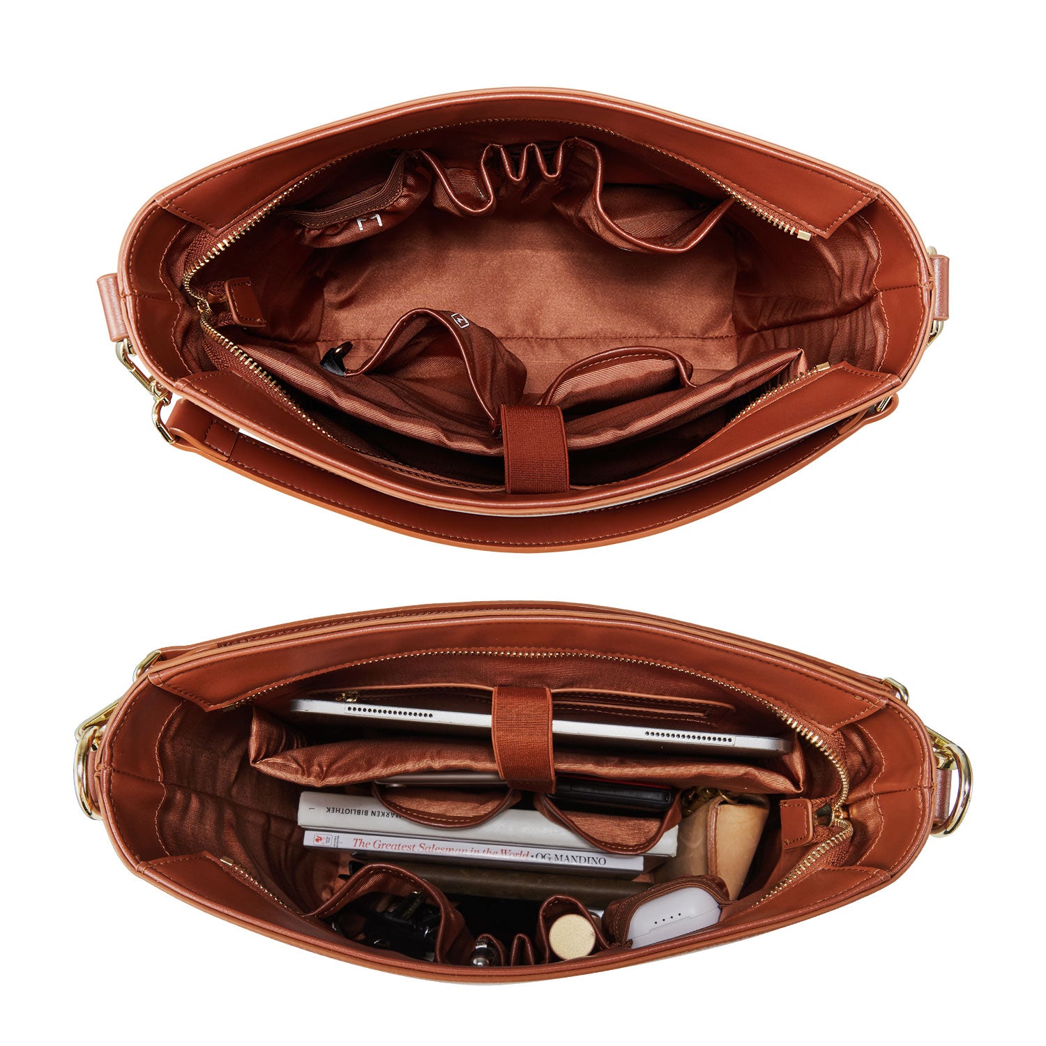 Business bag Kloey in reddish brown
