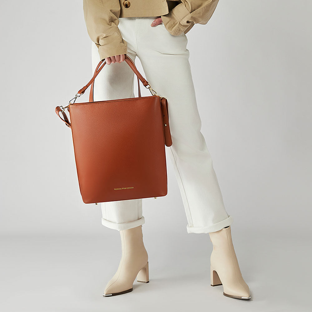 Business bag Kloey in reddish brown