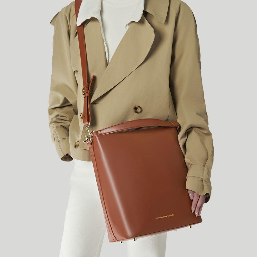 Business bag Kloey in reddish brown