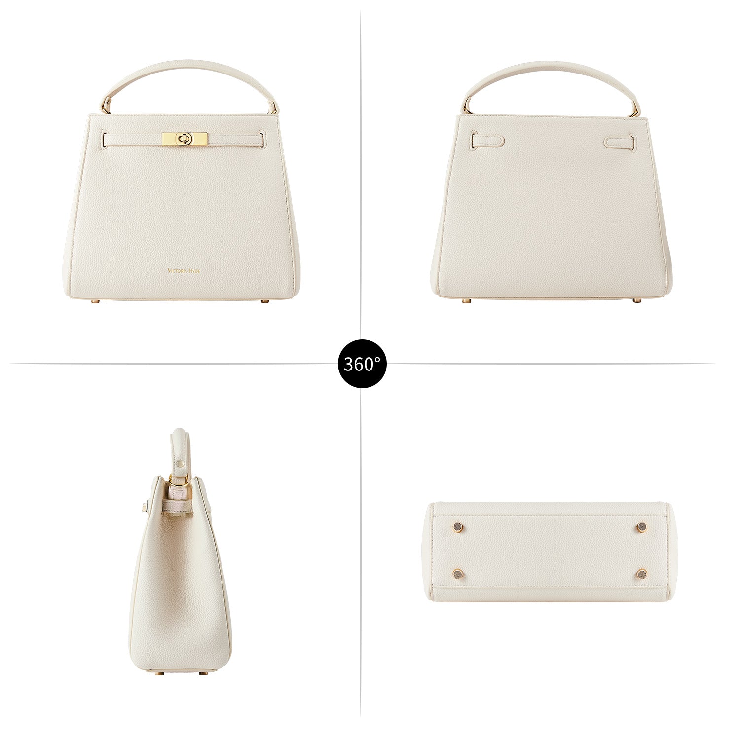 Handbag Victoria III in Moonlight White