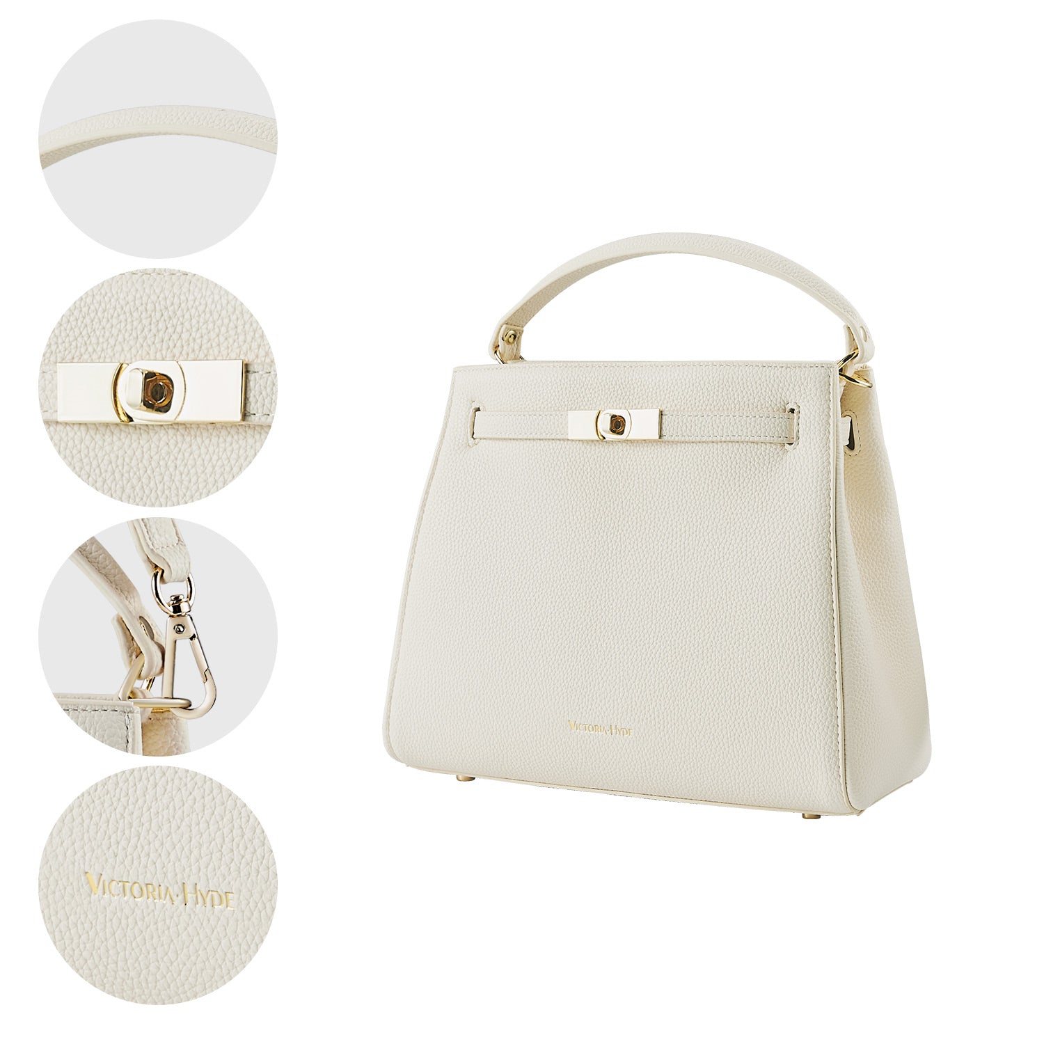 Handbag Victoria III in Moonlight White