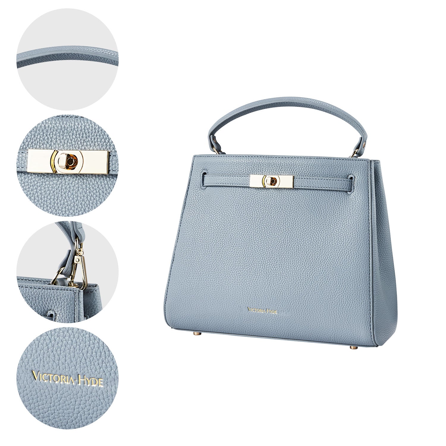 Elegante Business Handtasche Victoria III in Blau | Victoria Hyde 