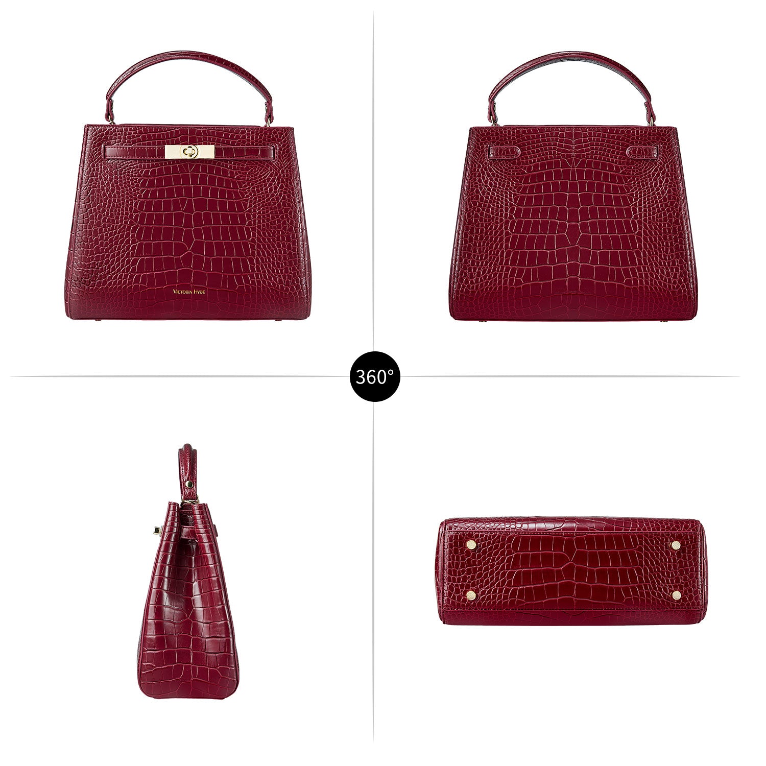Elegante Business Handtasche Victoria III in Rot | Victoria Hyde