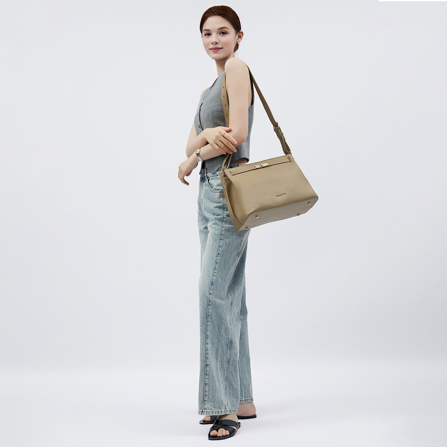 Business - Tasche "Alla" in Nude