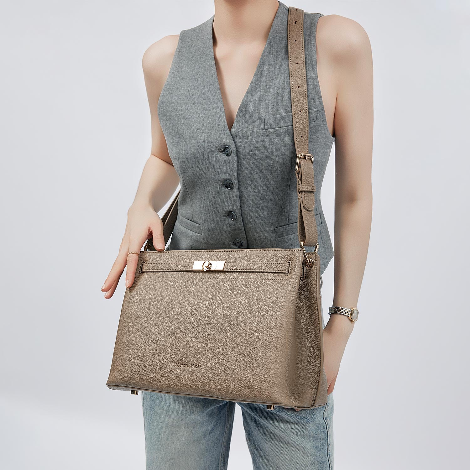 Business - Tasche "Alla" in Nude