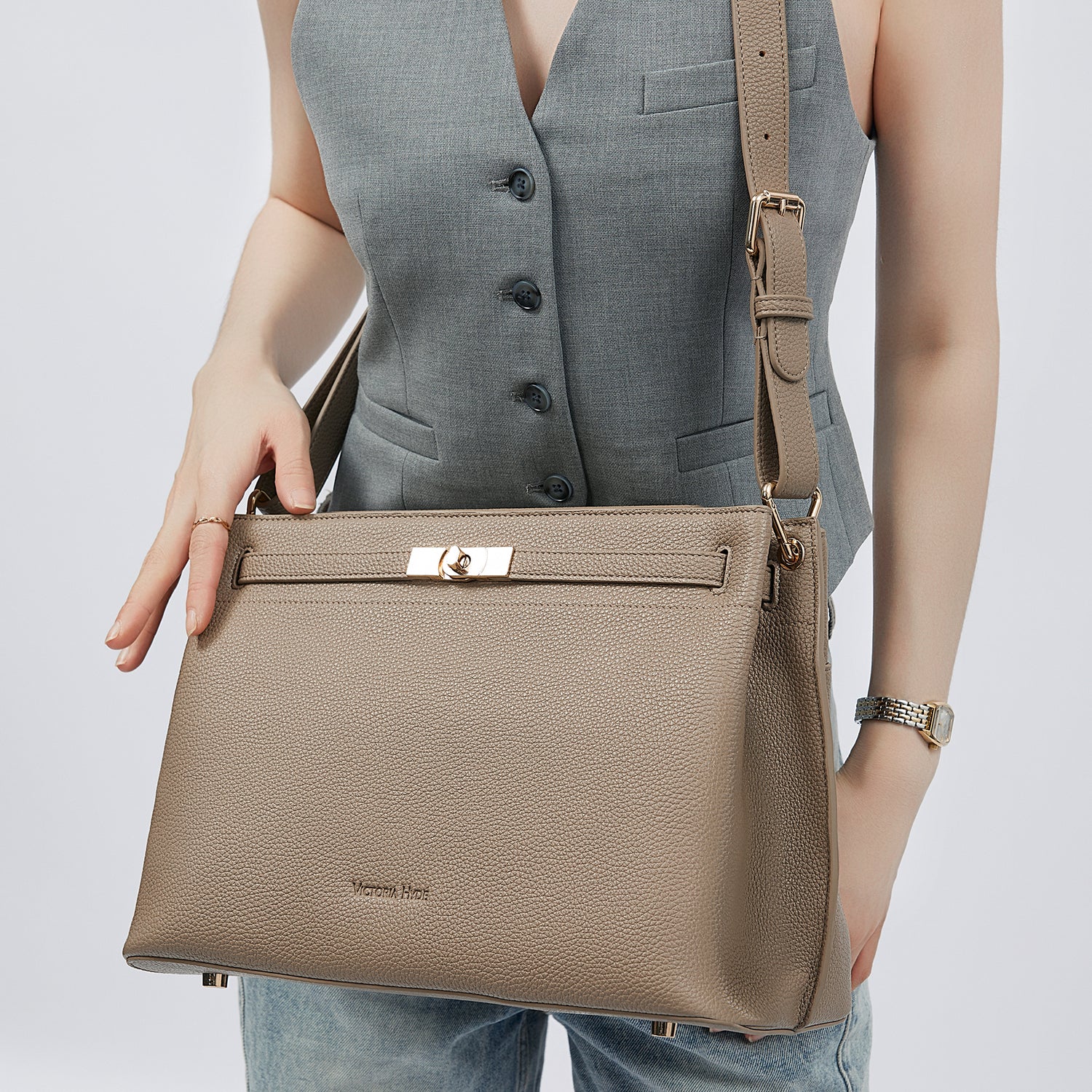 Business - Tasche "Alla" in Nude