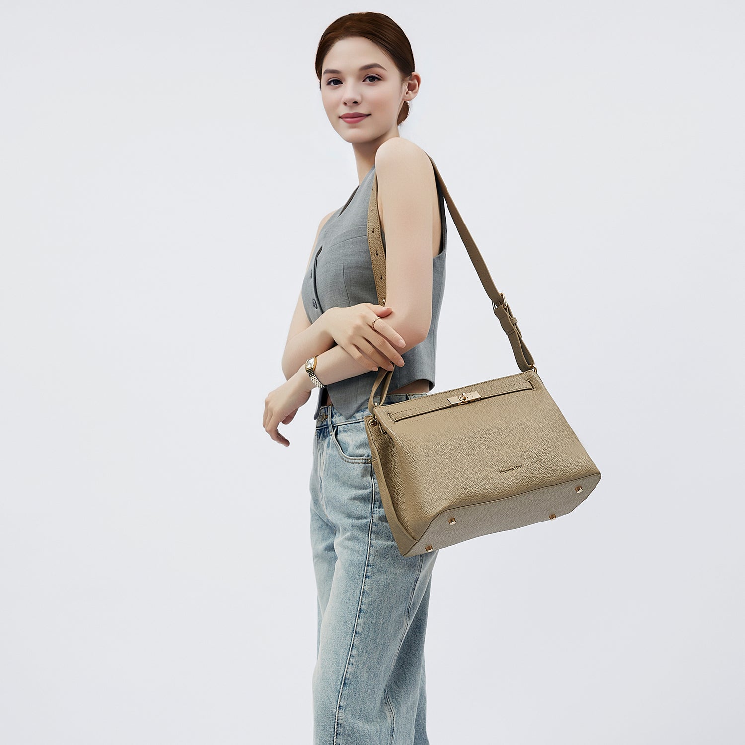 Business - Tasche "Alla" in Nude
