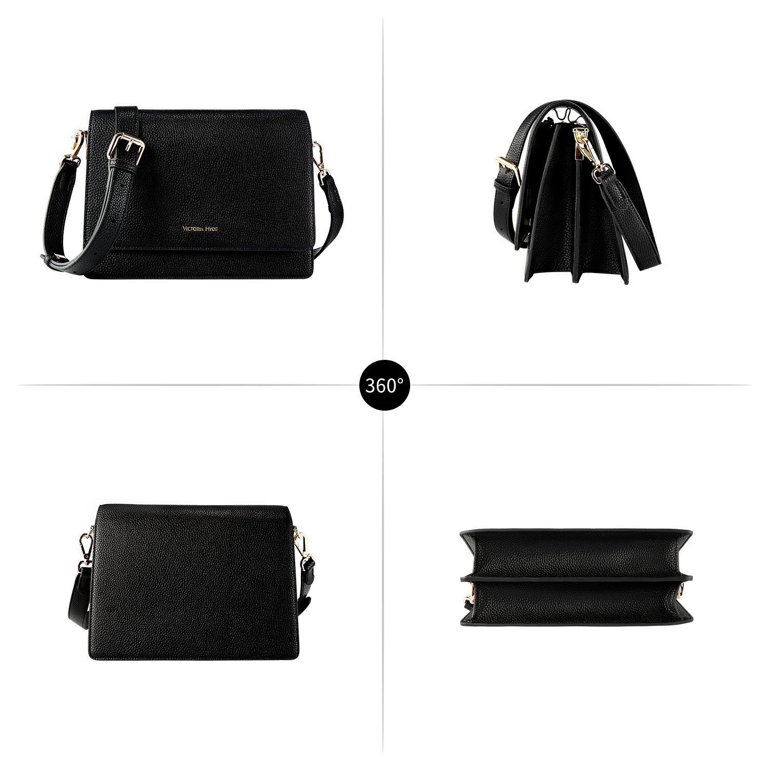 Handtasche "Luna" in Schwarz