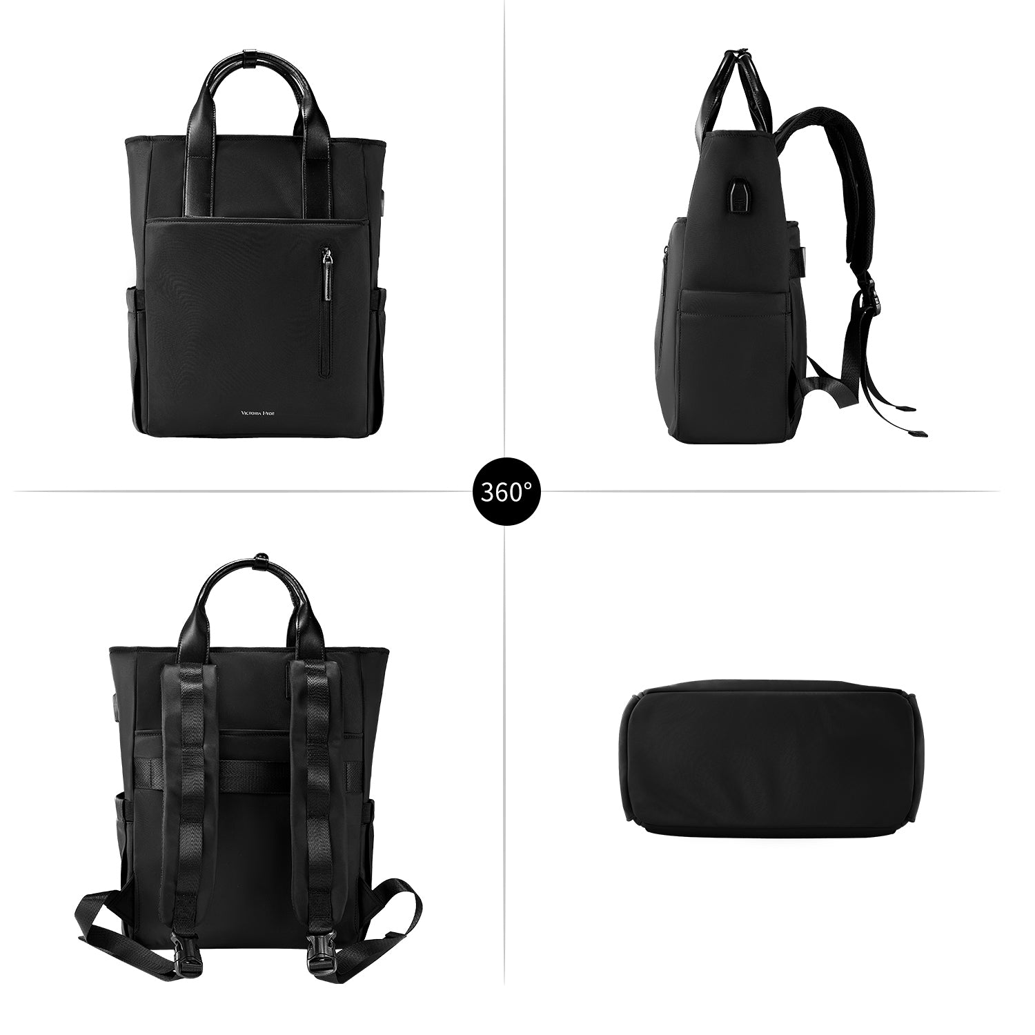 Lake backpack in black