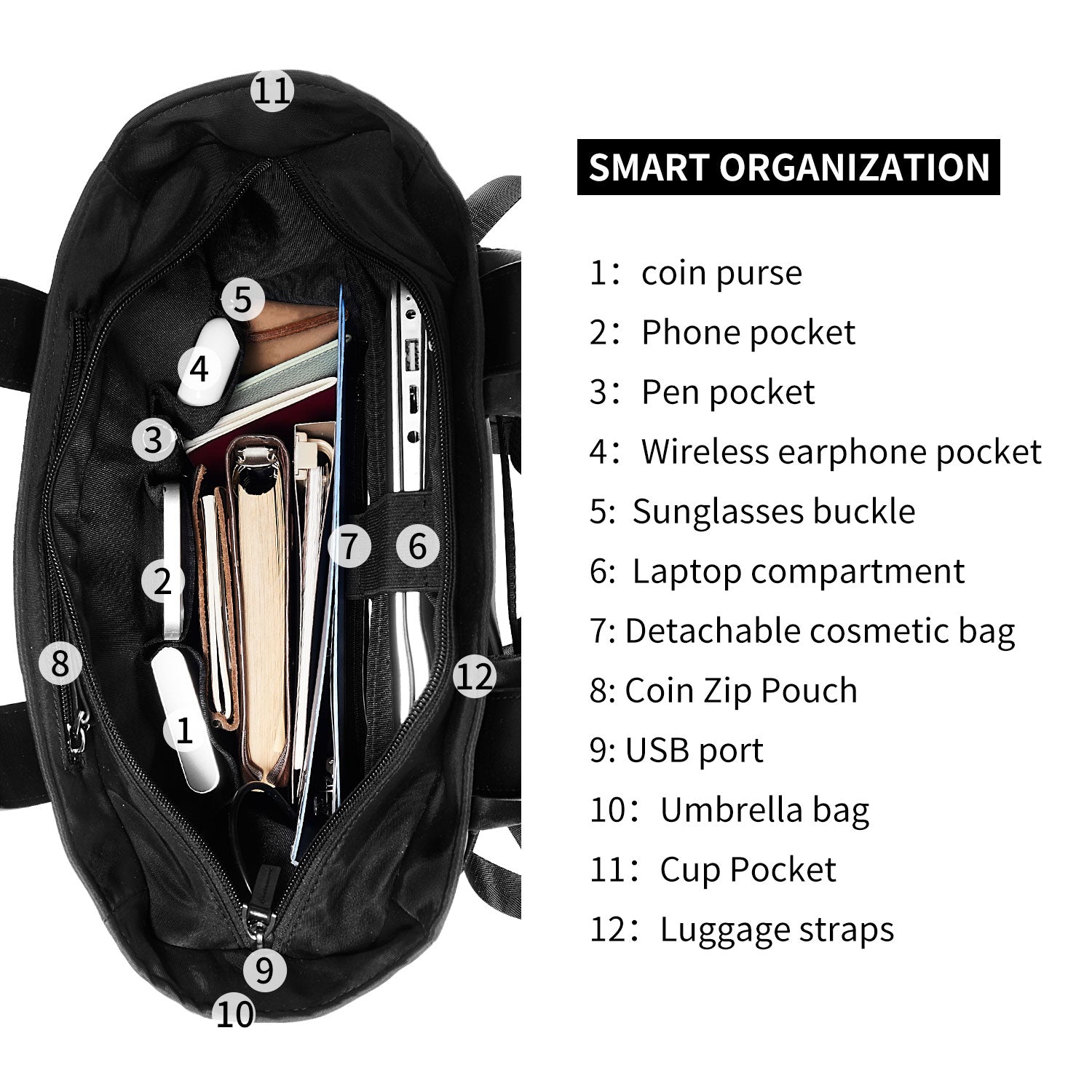 Lake backpack in black