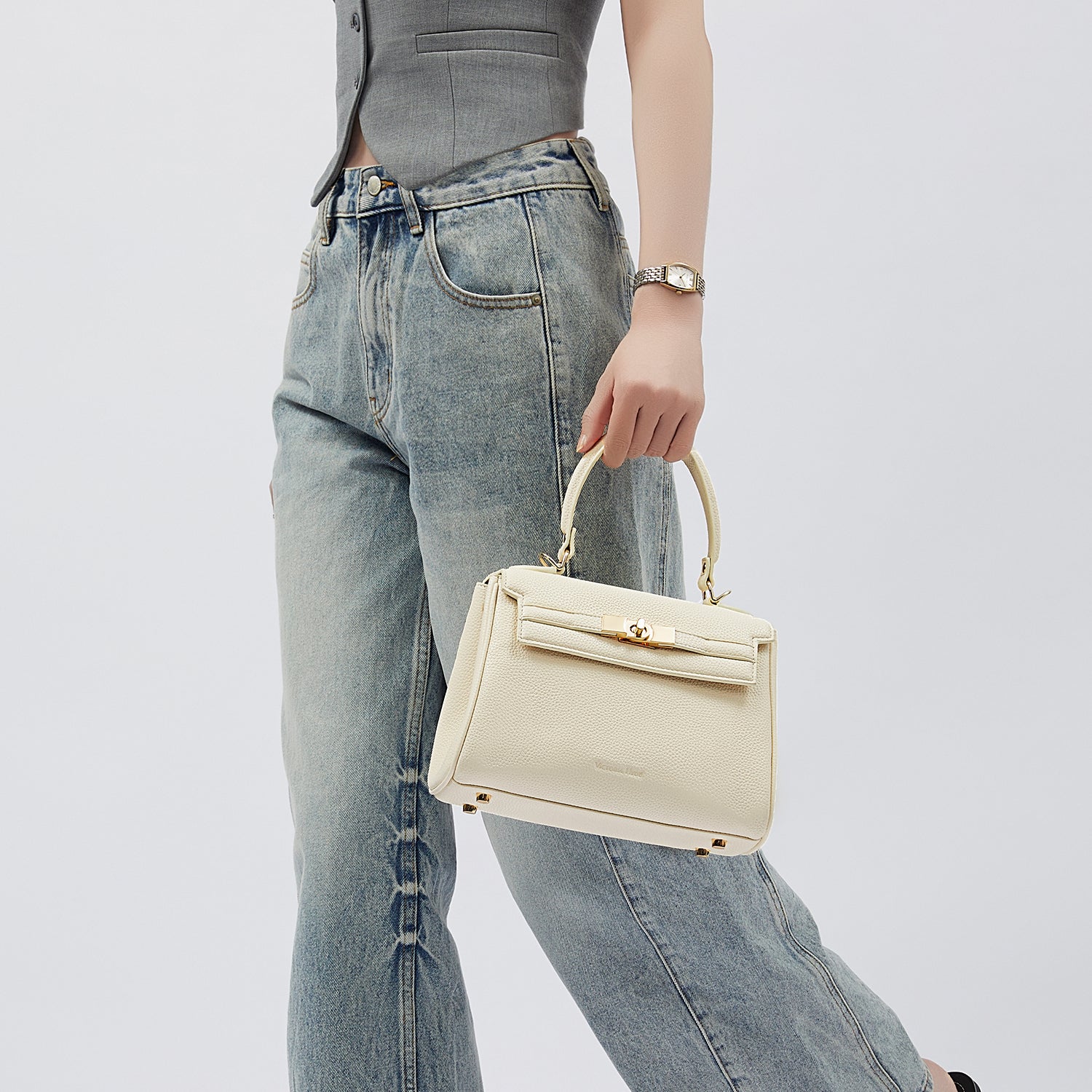 Victoria Small Damenhandtasche in Beige