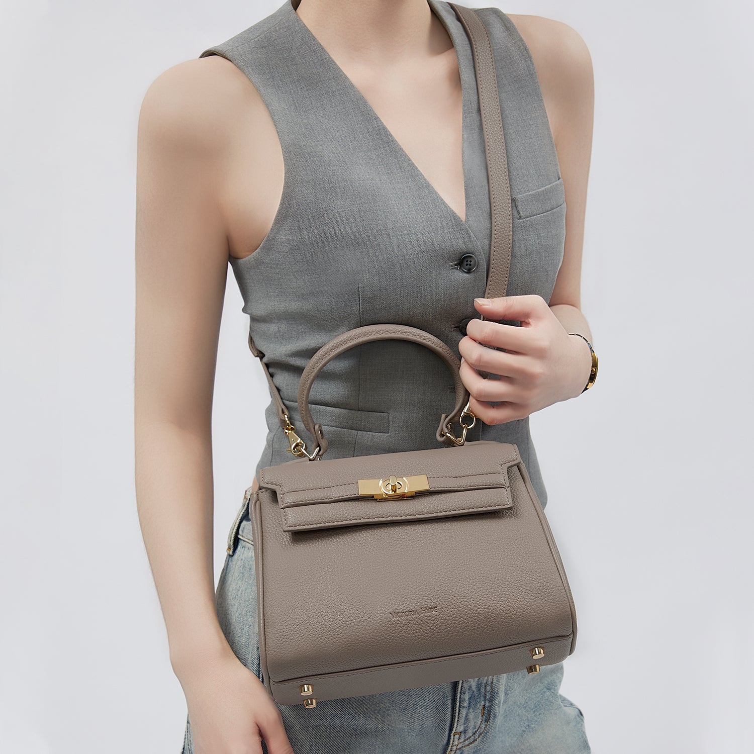 Victoria Small Damenhandtasche in Nude