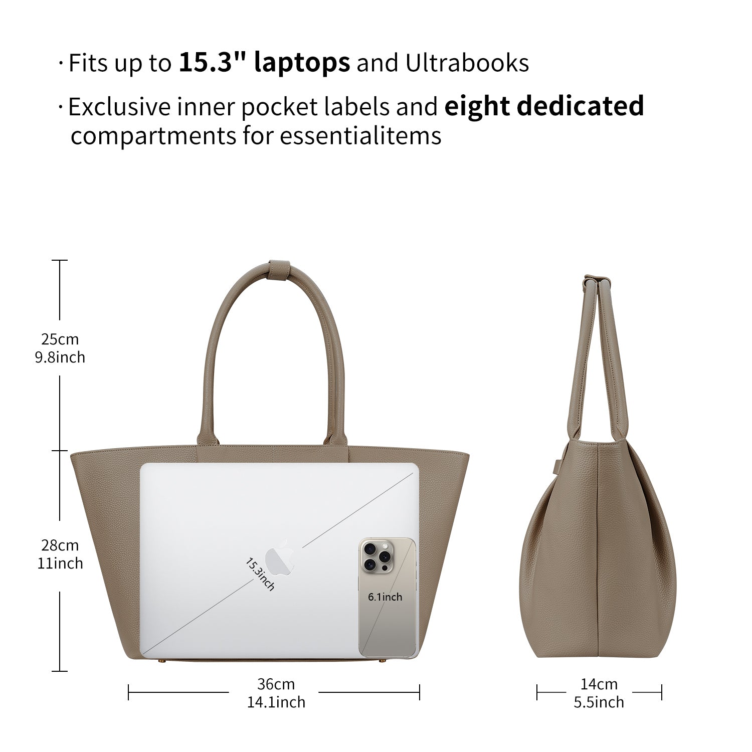 Business & Laptop Handtasche Ada Beige