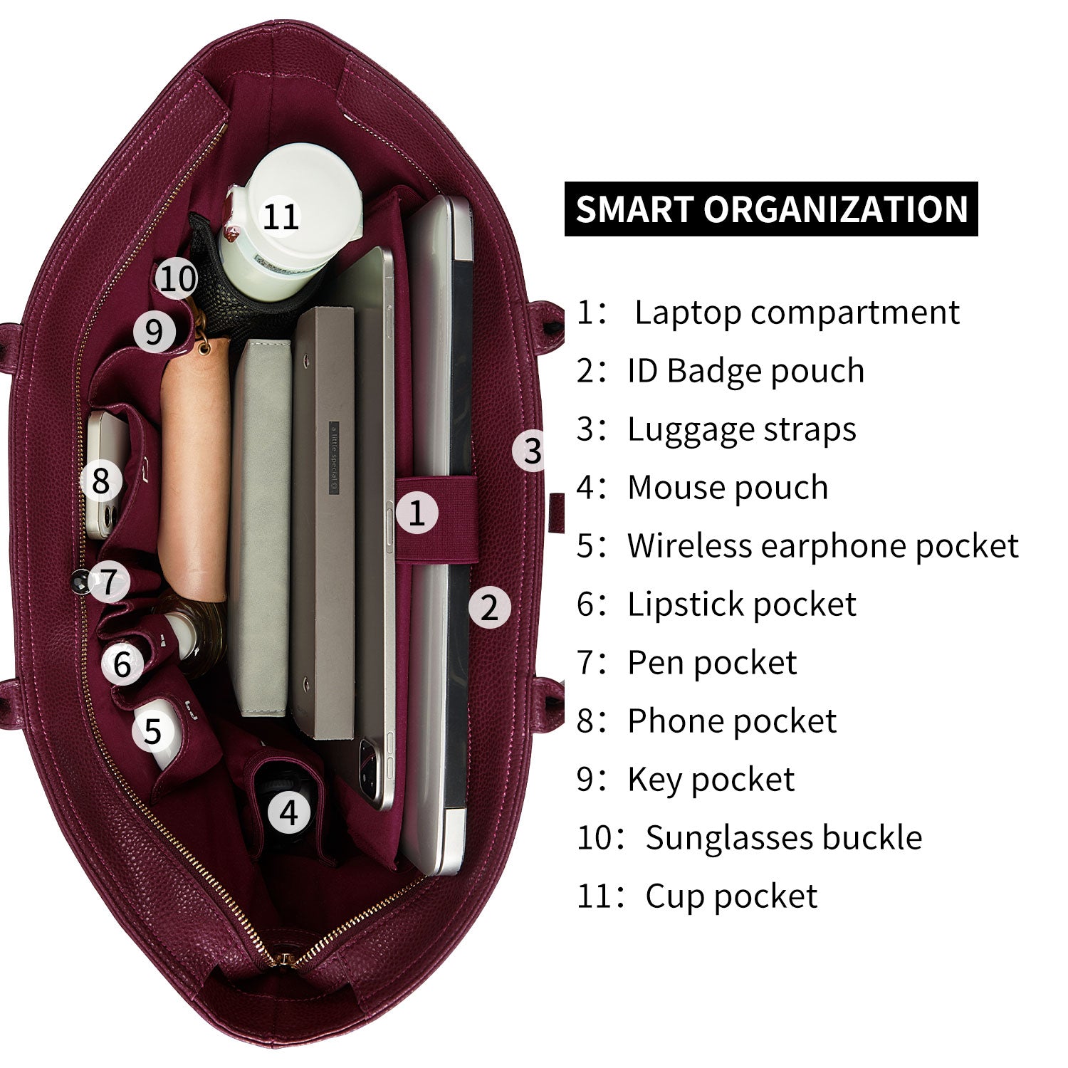 Business & Laptop Handtasche Ada Rot