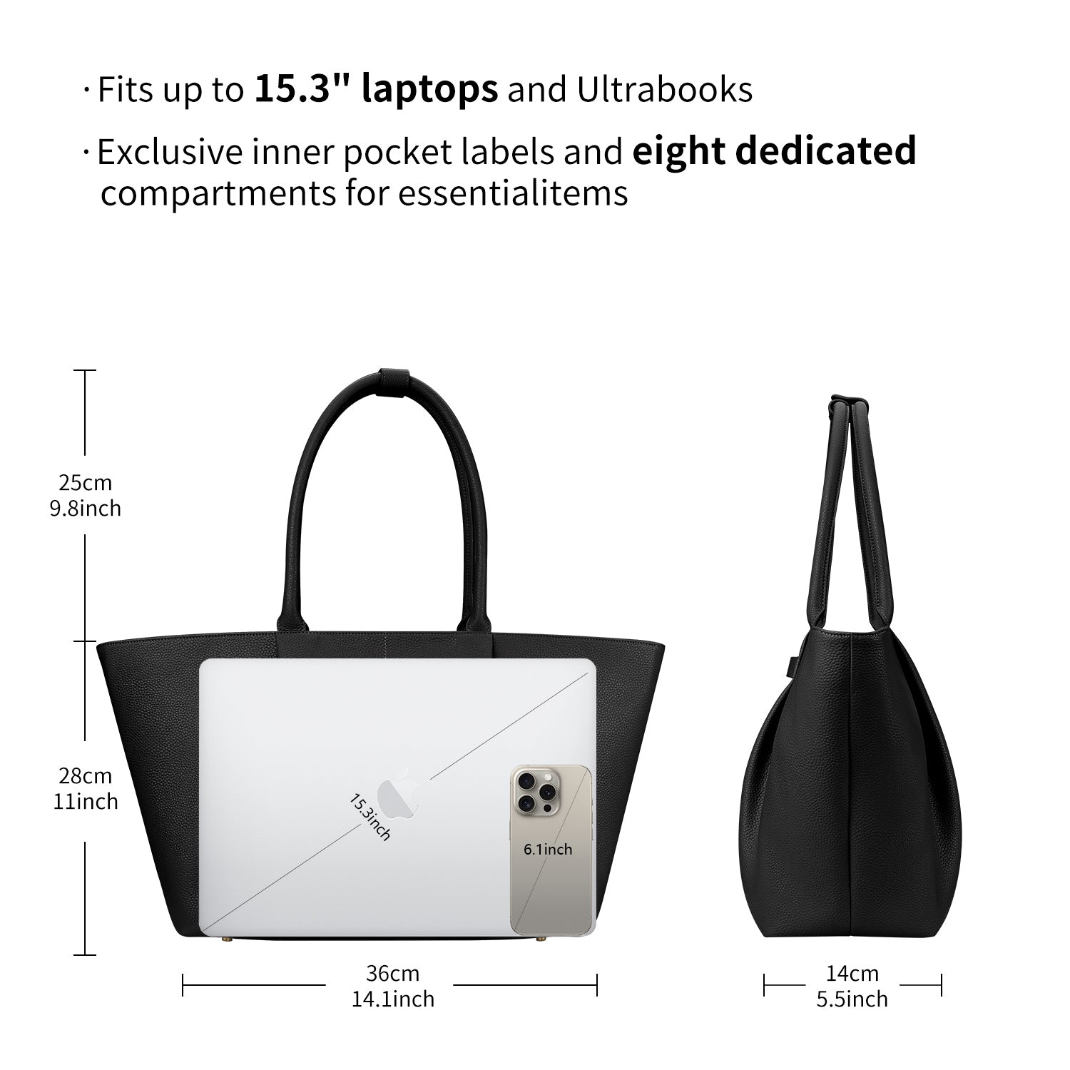 Business & Laptop Handtasche Ada Schwarz