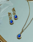Victoria Hyde, VH80077F, Princess's Water Drop, Ohrringe, Schmuck, Gold Blau, Set