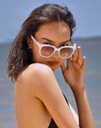Victoria Hyde, VH90012F, Velda, Sonnenbrille, Weiß, Modelbild-1