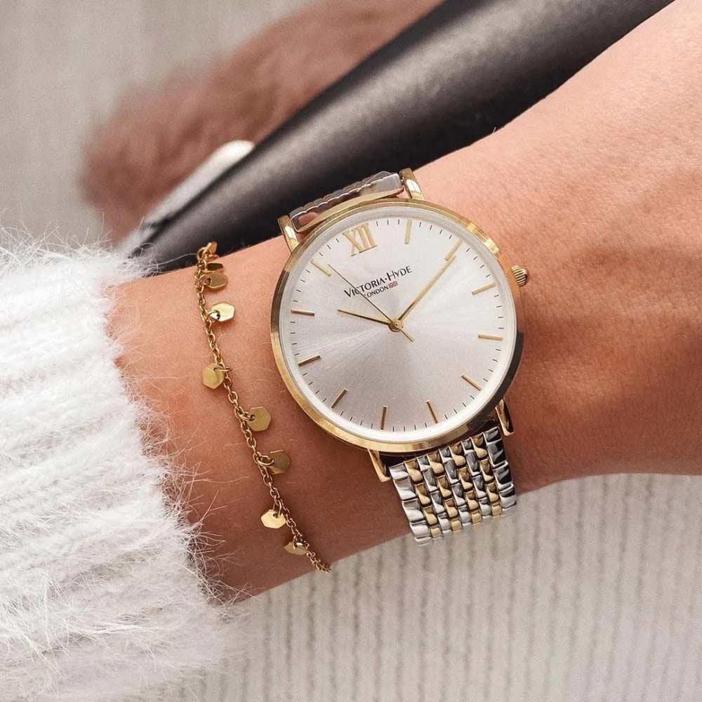 Victoria Hyde Damenuhr Rosegold Mesh Armband Prague Rosa Gold