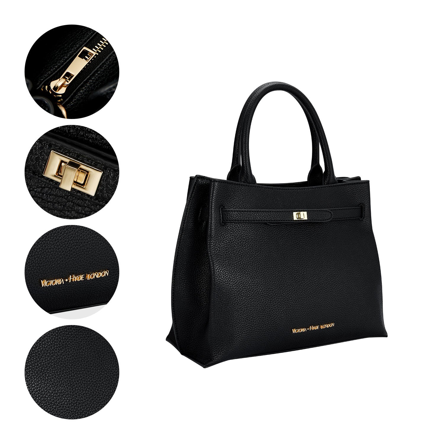 Handbag Lambeth in Black – Victoria Hyde London